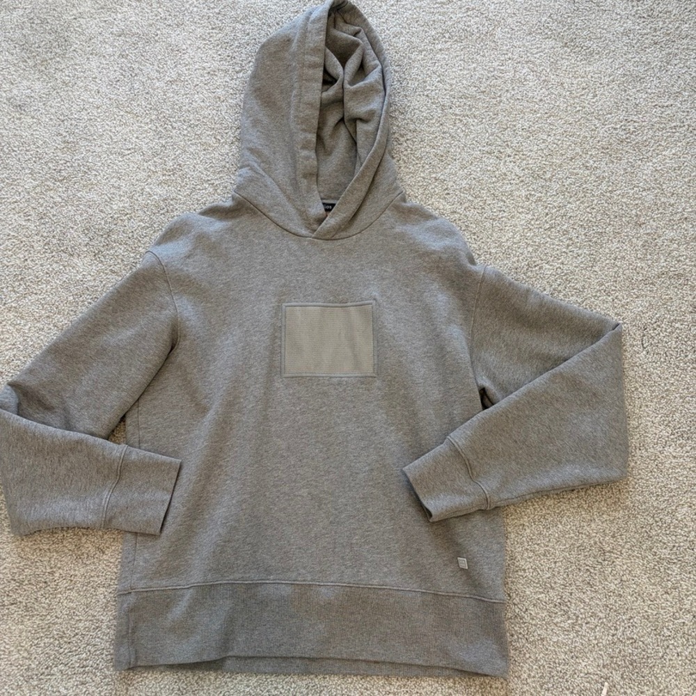 Acne Studios Grey Melange Face Logo Patch Hoodie Womens M Gray Streetwear Lounge